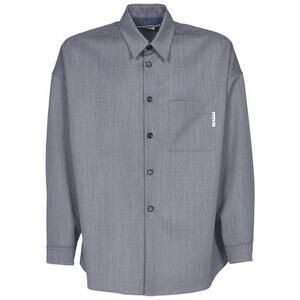 NEW MARNI men's button down long sleeve shirt in gray
